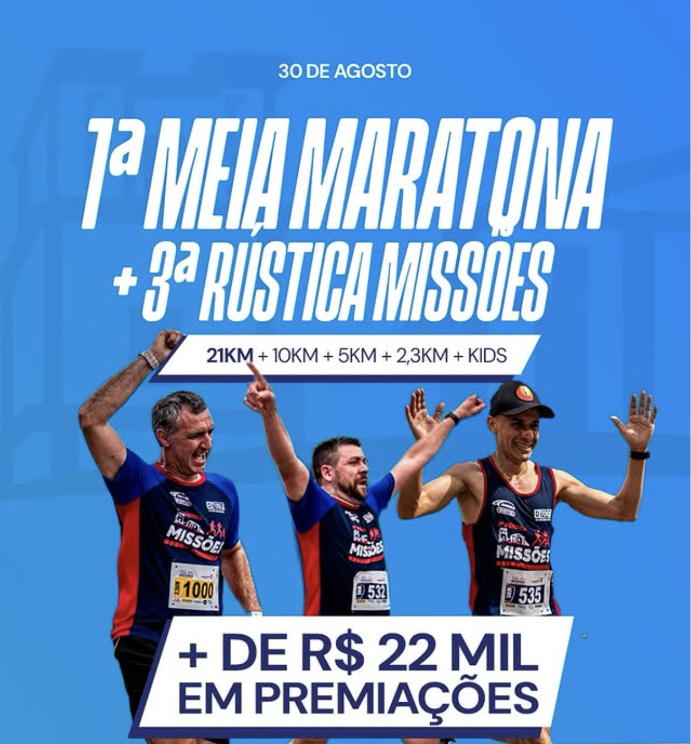 1ª MEIA MARATONA e 3ª RÚSTICA MISSÕES MATERIAIS DE CONSTRUÇÃ